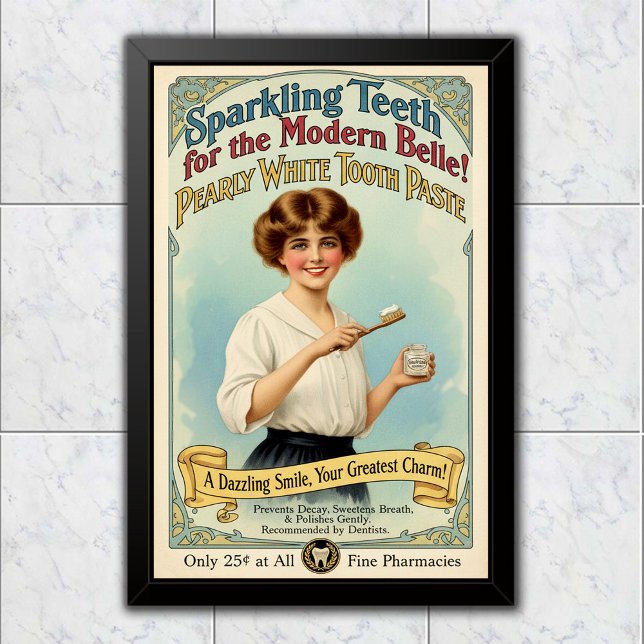 Poster 1910 Vintage Pearly White Toothpaste Advertising (Criador carregado)