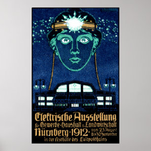 Poster 1912 da expo da eletricidade