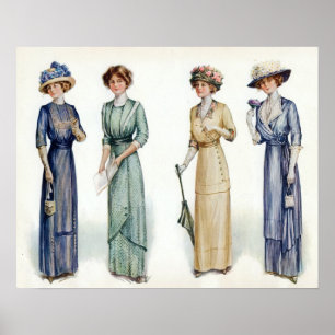 Poster 1912 da forma de Edwardian