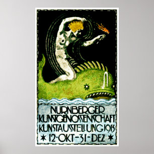 Poster 1913 da exibição da arte de Nurnberg