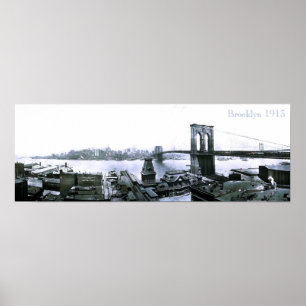 Poster 1913 de Brooklyn NYC do vintage