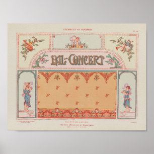 Poster 1914 Charayron Pochoir Arte Ornamento Pl27