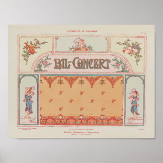 Poster 1914 Charayron Pochoir Arte Ornamento Pl27