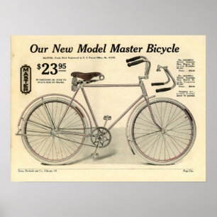 Poster 1914 mestre da arte do anúncio da biciclet