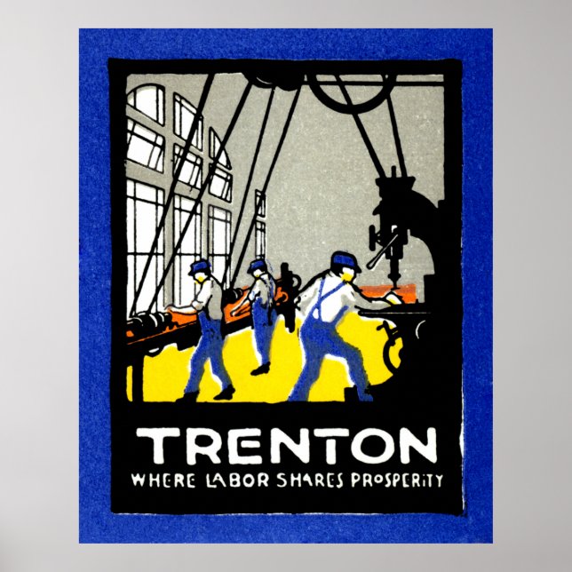 Póster 1915 Antigo Trenton Nova Jersey (Frente)