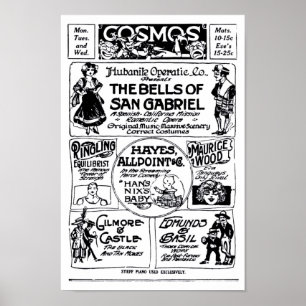 Poster 1915 do anúncio de jornal do vintage do