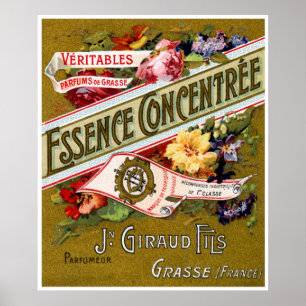 Póster 1915 Essence Concentree perfume francês