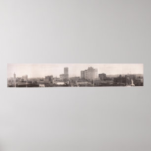 Póster 1916 opinião da skyline, Birmingham, foto longa d