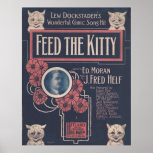 Poster 1918 ALIMENTE O cobrir de GATINHO