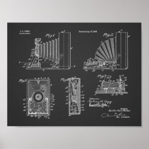 Poster 1918 Folding Camera Patent Art Drawing Print