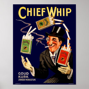 Poster 1920 Chefe de cigarros