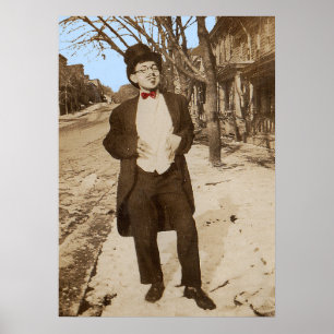 Póster 1920 de classe de foto vernacular jovem