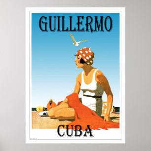 Póster 1920 do vintage de Guillermo Cuba