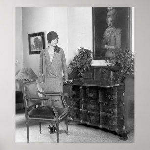 Póster 1920 Fashion Cloche Hat