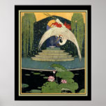 Póster 1921 Art Deco Garden Scene 16 x 20<br><div class="desc">Linda cena do Jardim de Arte Deco de 1921,  House and Garden Cobrir.</div>