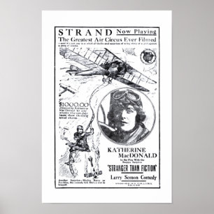 Poster 1921 do anúncio do filme do vintage de