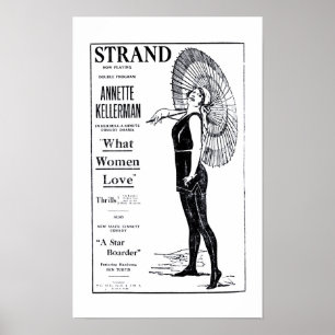 Poster 1921 do anúncio do filme do vintage de