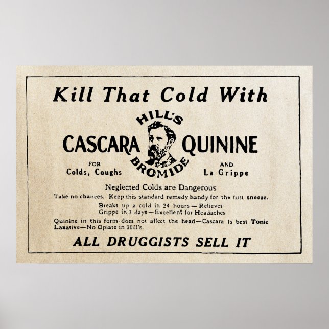 Poster 1921 Vintage Quinine Ad (Frente)