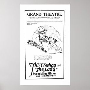 Poster 1922 do anúncio do filme do vintage do