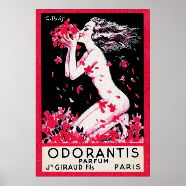 Póster 1922 perfume francês Odorantis (Frente)