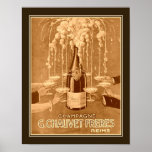 Poster 1923 Art Deco Champagne Ad<br><div class="desc">1923,  Art Deco,  anúncio para G. Chauvet Freres Champagne.</div>