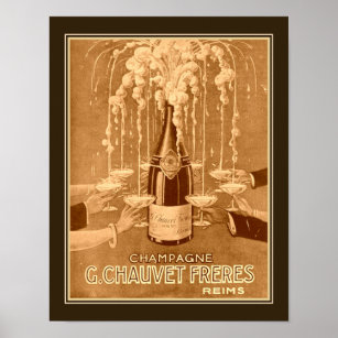Poster 1923 Art Deco Champagne Ad