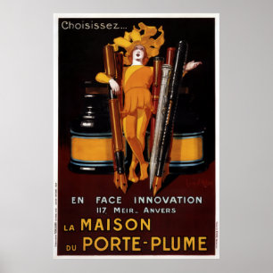 Póster 1924 Jean D'ylen-la Maison Du Porte-plume