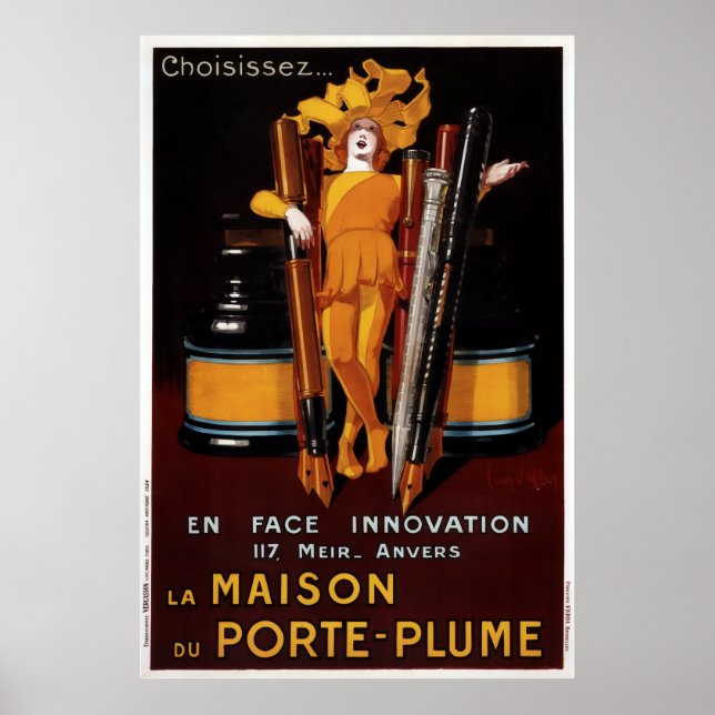 Póster 1924 Jean D'ylen-la Maison Du Porte-plume (Frente)