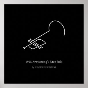 Poster 1925 Armstrong's Zazz Solo Minimalista