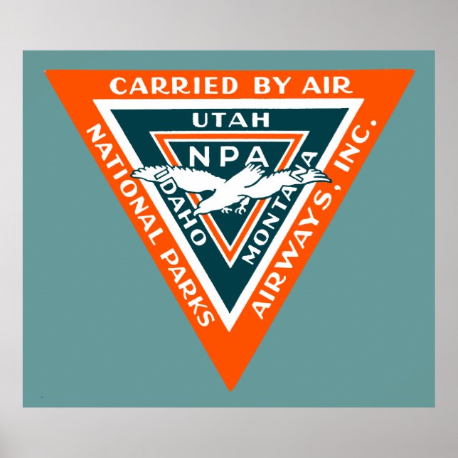 Póster 1925 National Parks Airways (Frente)