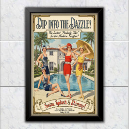 Poster 1926 Vintage Poolside Chic Swimwear Advertising
