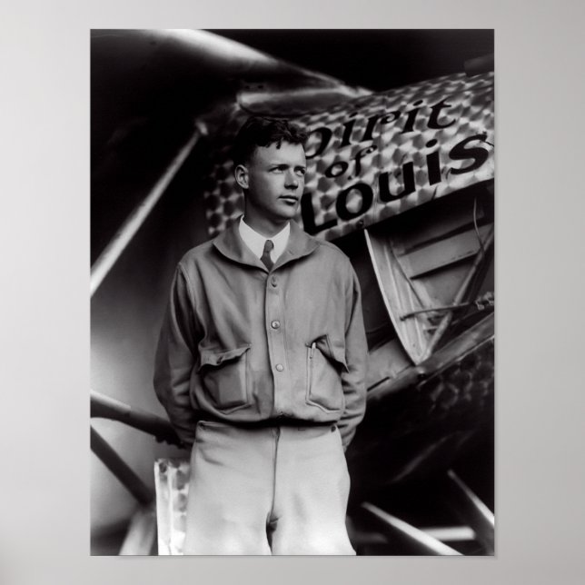 PÓSTER 1927 CHARLES LINDBERGH (Frente)