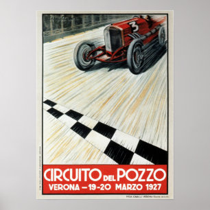 Poster 1927 da auto raça de Circuito del Pozzo