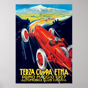 Poster 1927 ITÁLIA Coppa Etna