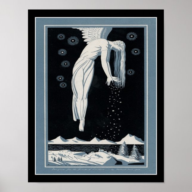 Poster 1928 Art Deco Snow Angel (Frente)