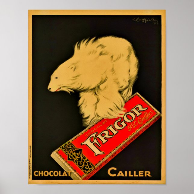 Poster 1929 Frigor Chocolat Cailler  (Frente)