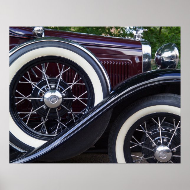 Póster 1930 Ford A Carro Clássico (Frente)