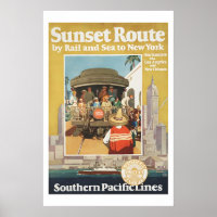 1930 Linha Sunset da Southern Pacific Railroad