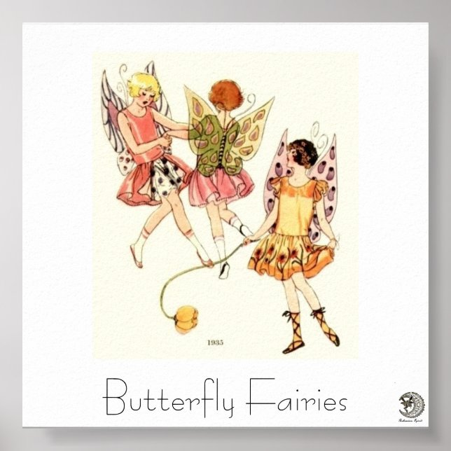Póster 1930's Butterfly Fairies (Frente)