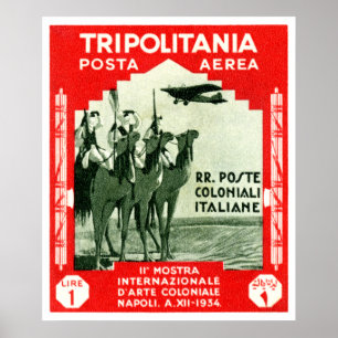 Póster 1934 Tripolitânia 1 Carimbo