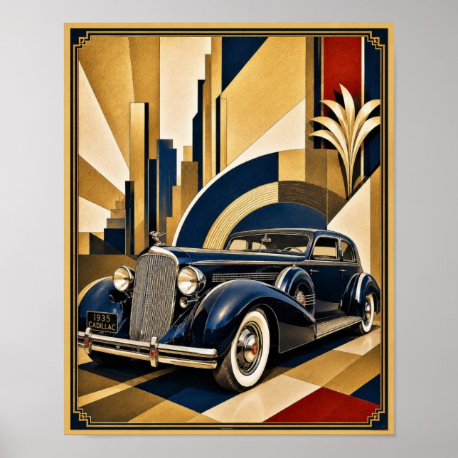 Poster 1935 Cadillac Art Déco (Frente)