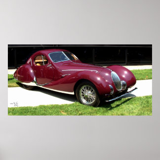 Poster 1937 Talbot Lago T150SS