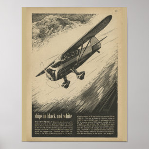 Póster 1938 Avião de aviação Howard DGA-11 Art Impress