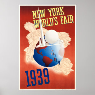 Poster 1939 da feira de mundo de New York do