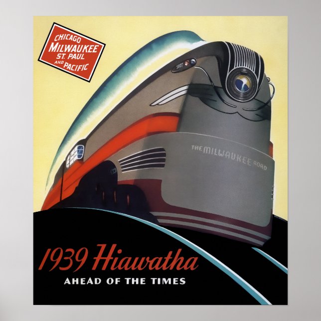 PÓSTER 1939 HIAWATHA STREAMLINED TRAIN (Frente)
