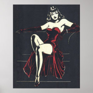 Poster 1940 femme fatale