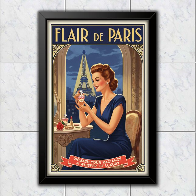 Poster 1940 Vintage Flair de Paris Perfume Advertising (Criador carregado)