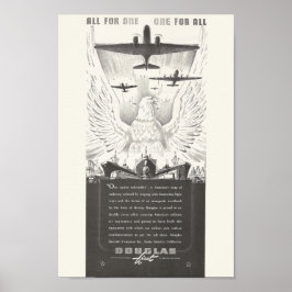 Poster 1941 Ad De Aeronaves Douglas