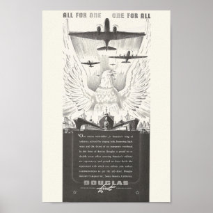 Poster 1941 Ad De Aeronaves Douglas