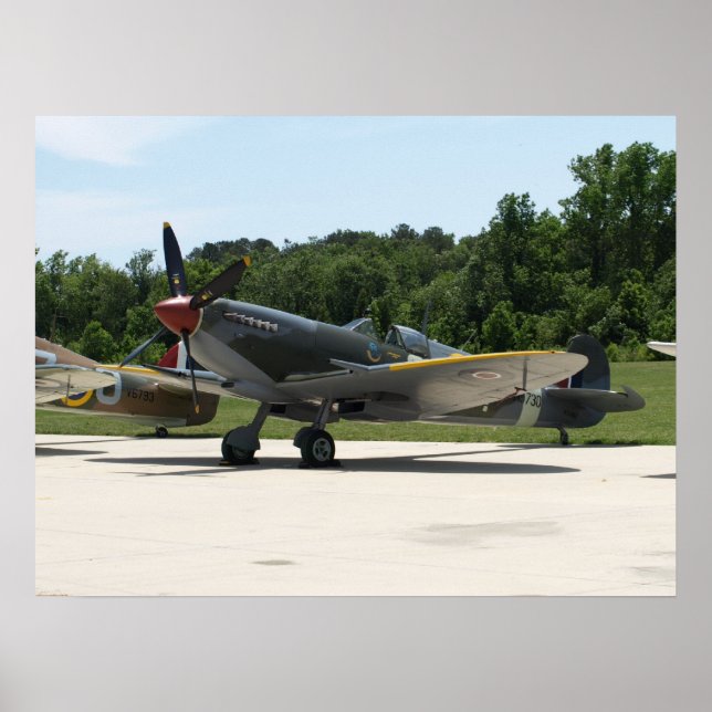 Póster 1943 Supermarinho Spitfire Mk IXe. (Frente)